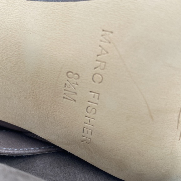 Marc Fisher taupe Peep-Toe Heeled Boots women 8.5 event Casual retro Y2K office - Picture 13 of 15